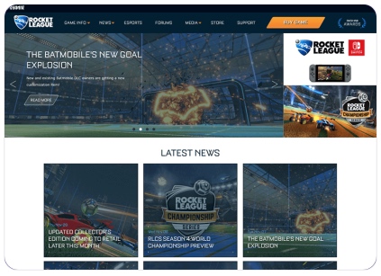 Rocket League Website Redesign