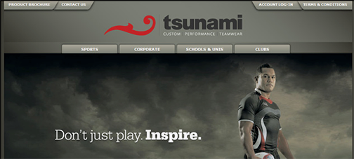 tsunami website design example