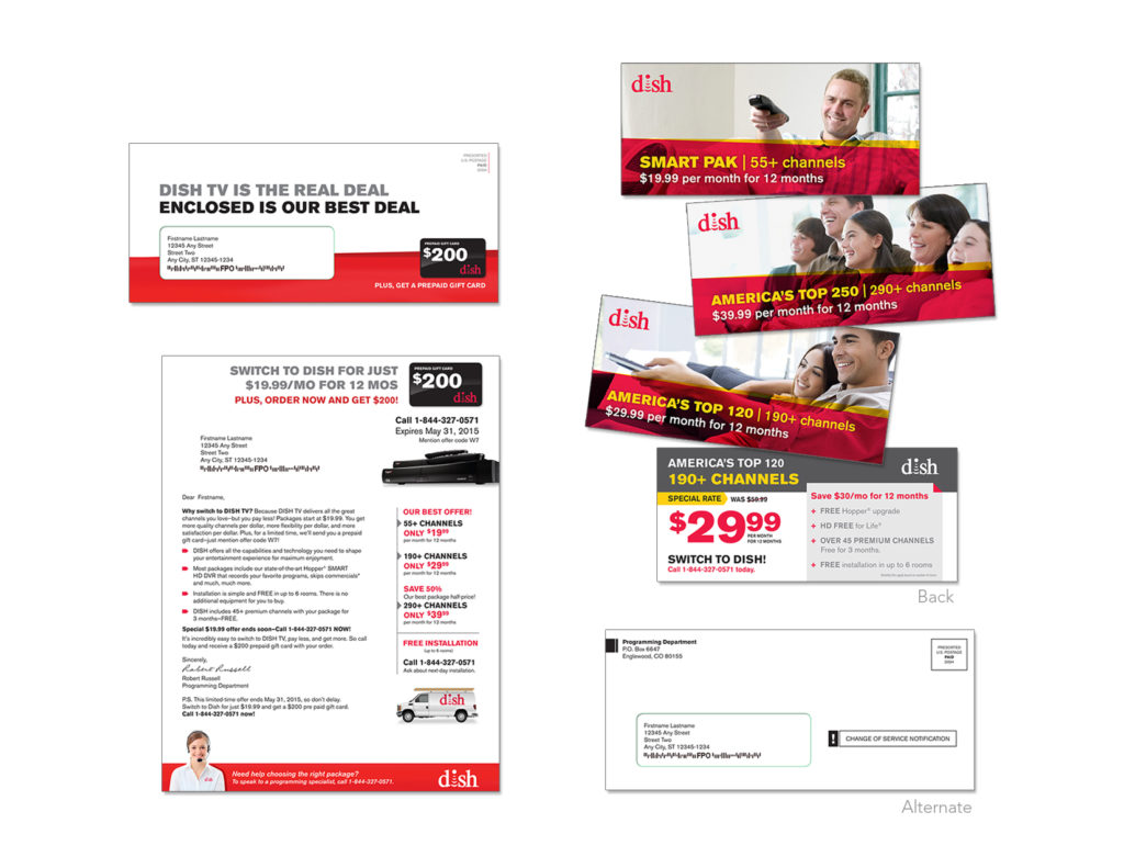 Gunderson Direct, Dish Direct Mail Example