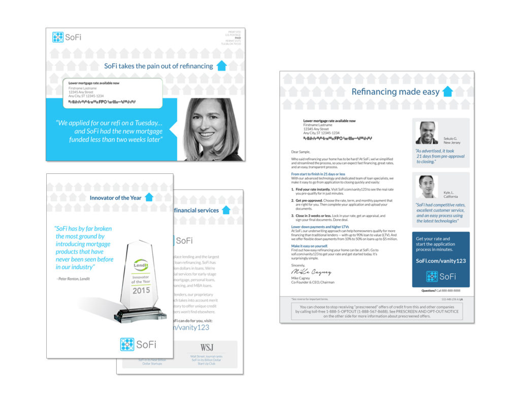 Gunderson Direct, SoFi Direct Mail Example