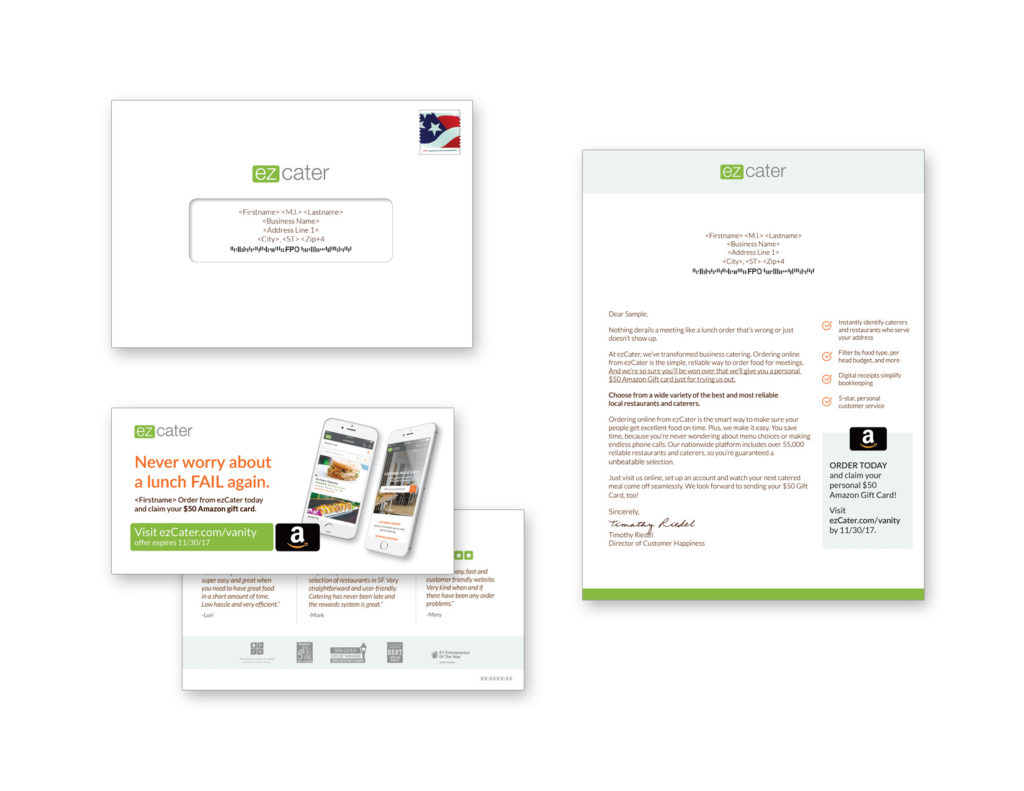 Gunderson Direct, ez Cater Direct Mail Example